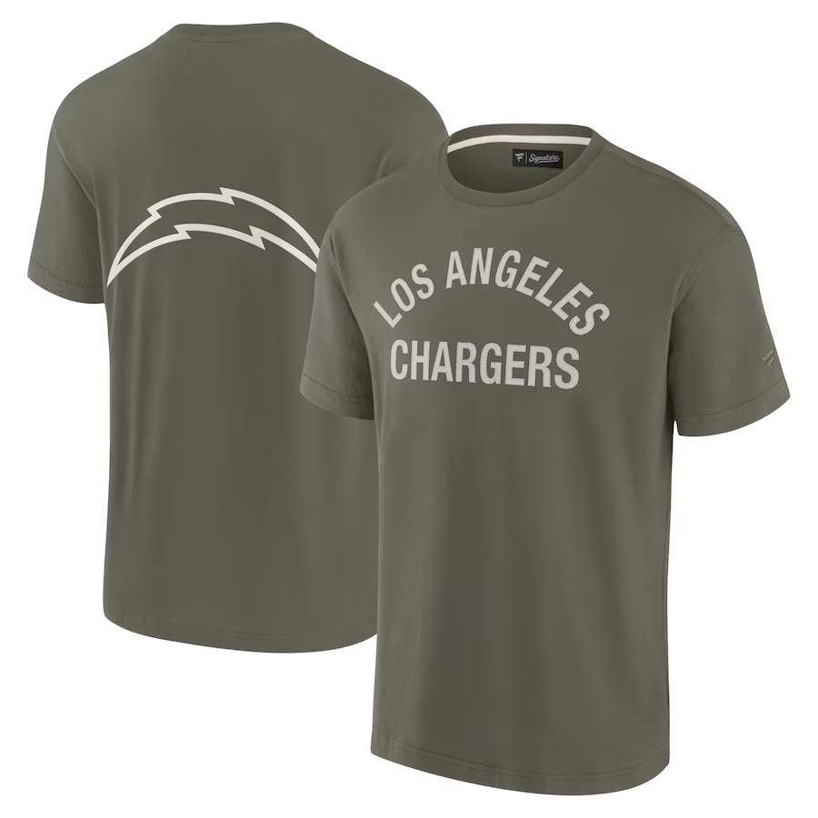 Men's Los Angeles Chargers Olive Elements Super Soft T-Shirt